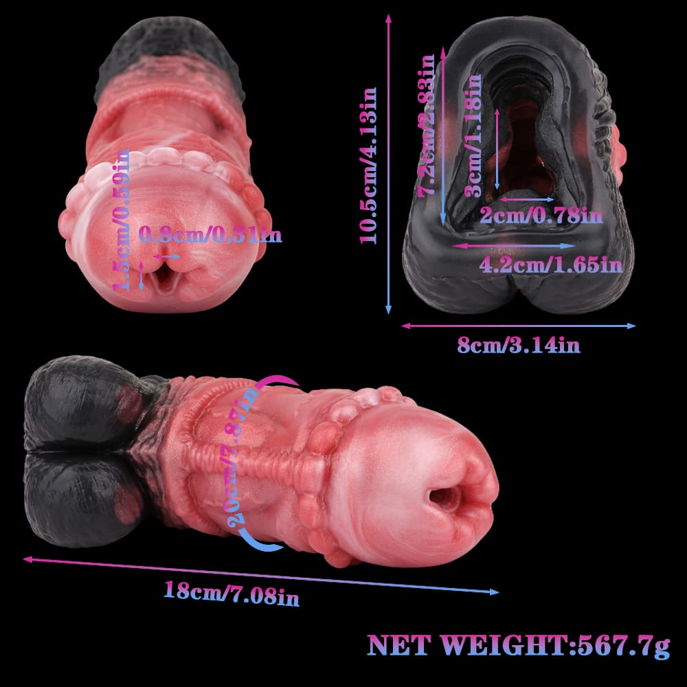 Horse Black-Red Male Masturbator