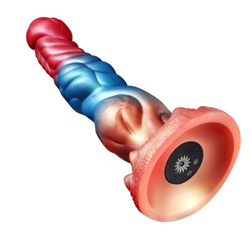 Spike Electric Vibrating Dildo | Multi-Color Fantasy Toy | Red Blue Green