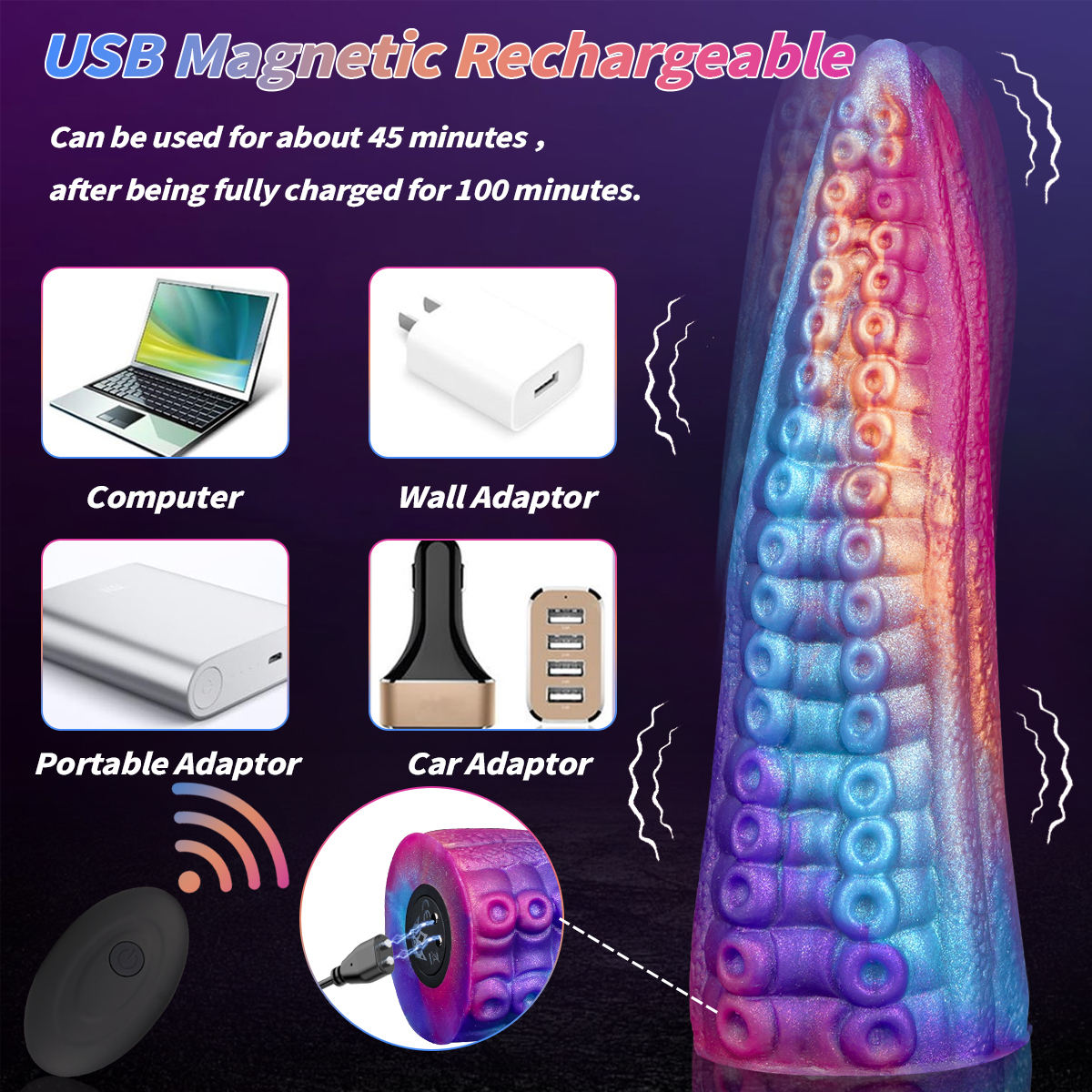 Octopus Tentacle Vibrating Dildo