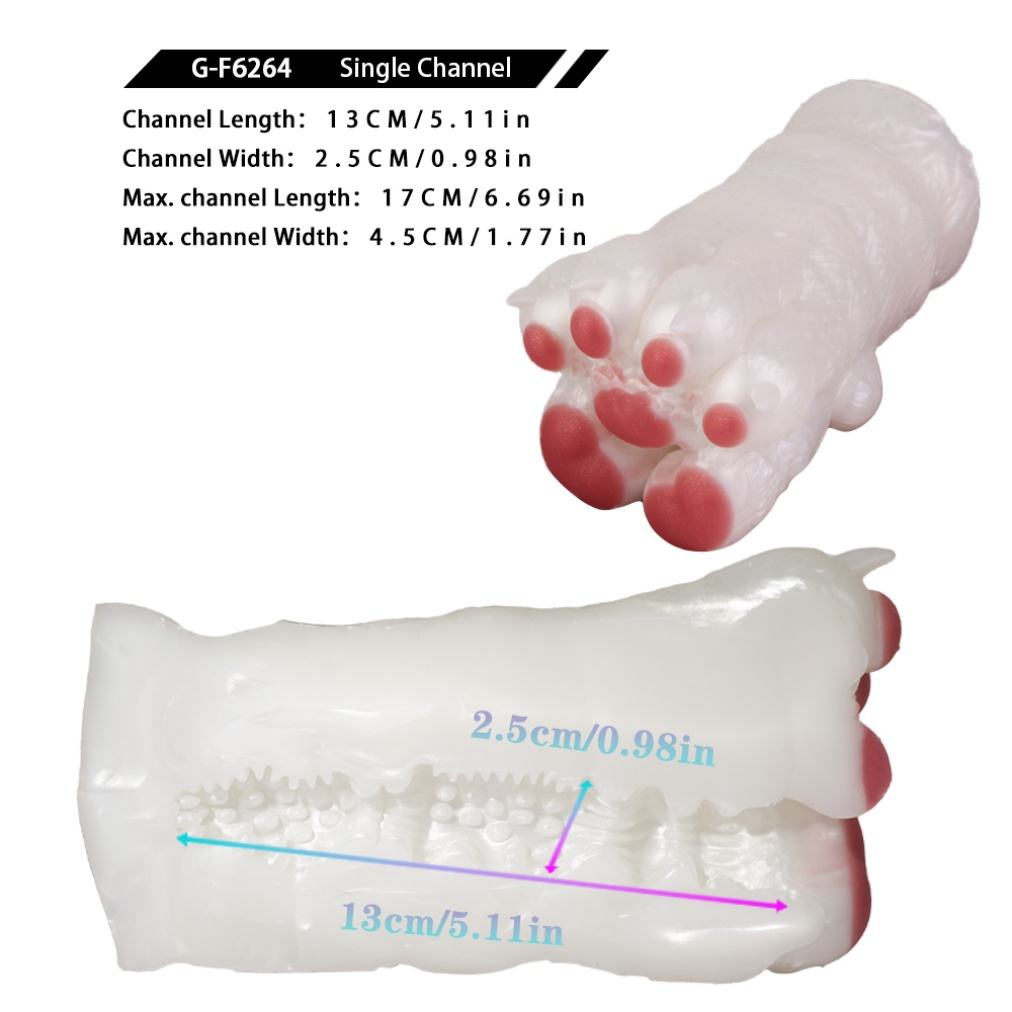 Plush White Paws Male Masturbator