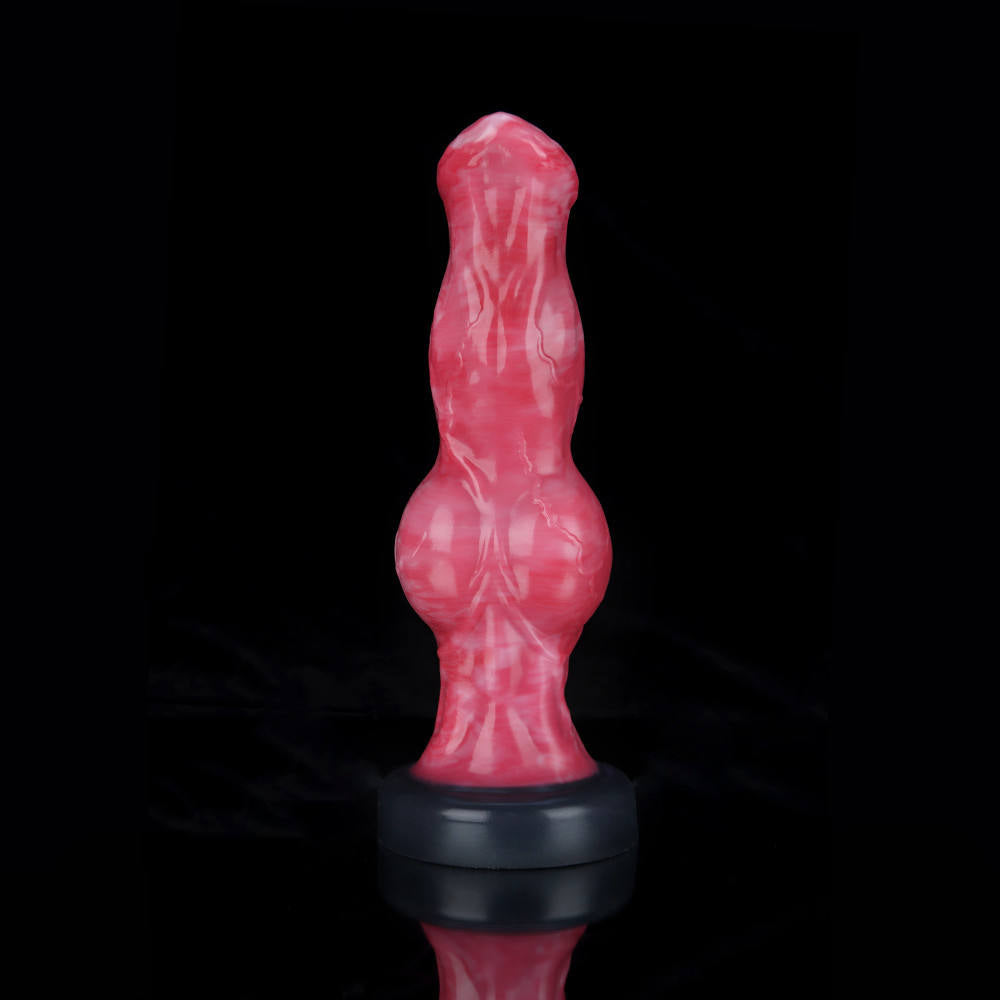 Skinny Dog Rose Pink Dildo Animal Dildo Knot Dildo