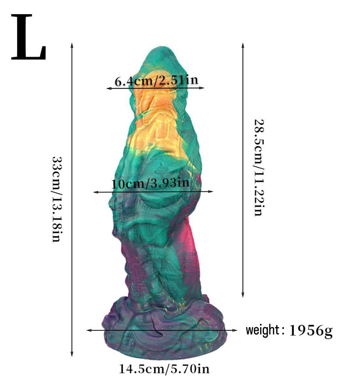 Mythic Titan Textured Dildo – Fantasy Sculpted Design with Suction Cup