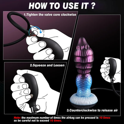 Inflatable Dildo Monster Knot Dildo, Fantasy Horse Inflatable Butt Plug