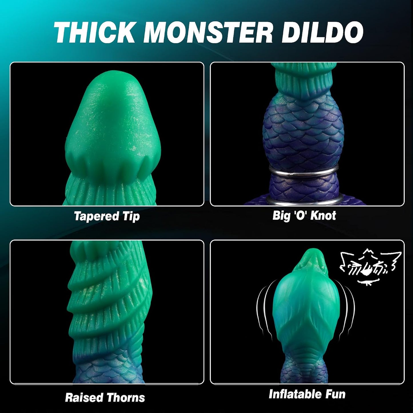 Inflatable Dildo Monster Knot Dildo, Fantasy Horse Inflatable Butt Plug
