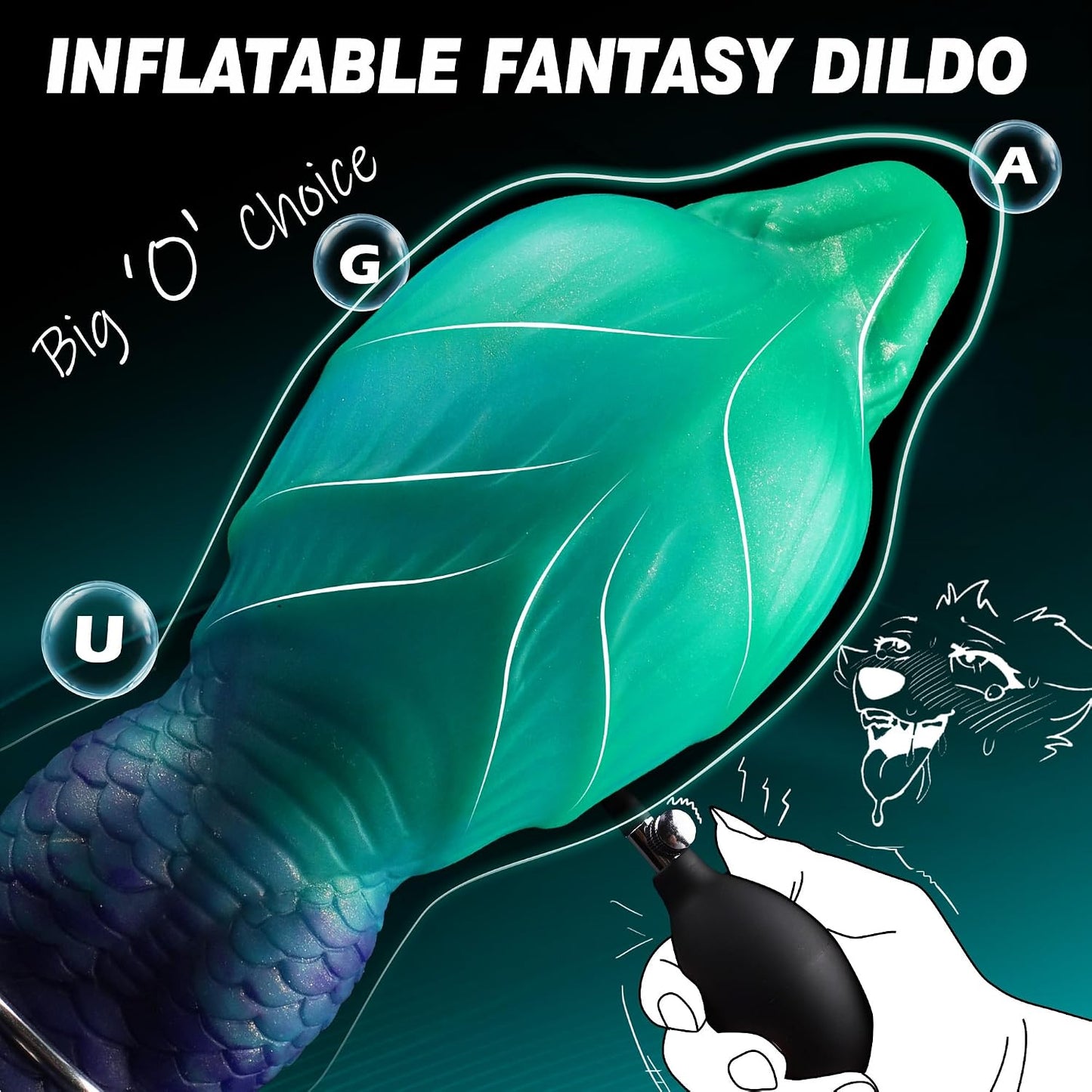 Inflatable Dildo Monster Knot Dildo, Fantasy Horse Inflatable Butt Plug