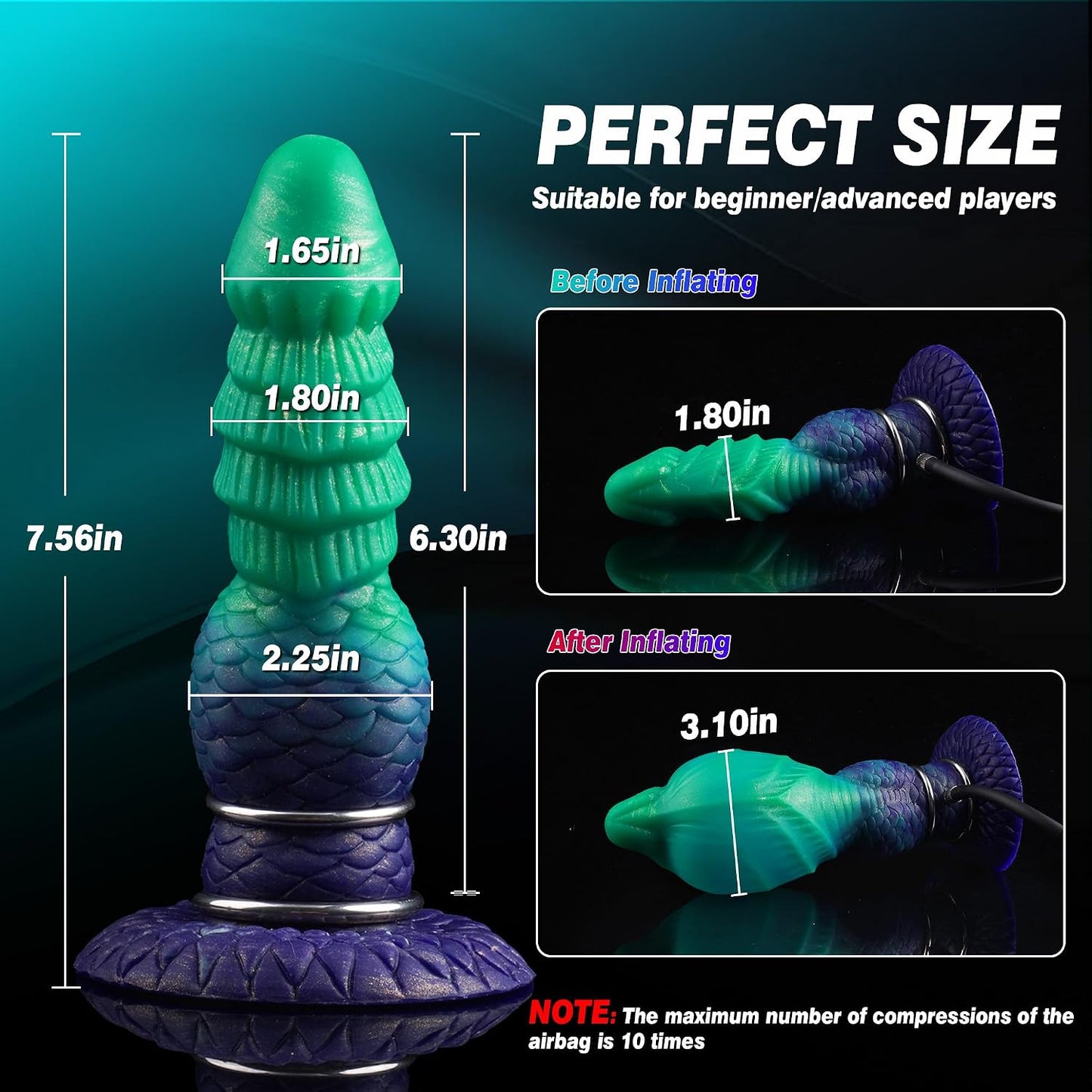 Inflatable Dildo Monster Knot Dildo, Fantasy Horse Inflatable Butt Plug