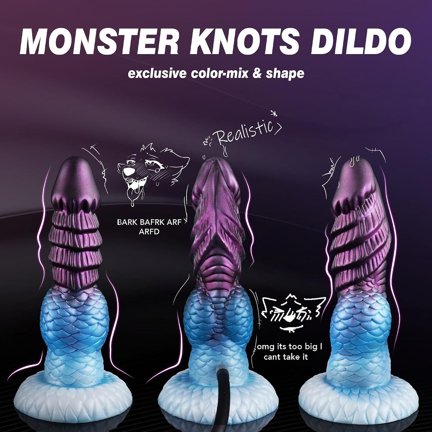 Inflatable Dildo Monster Knot Dildo, Fantasy Horse Inflatable Butt Plug