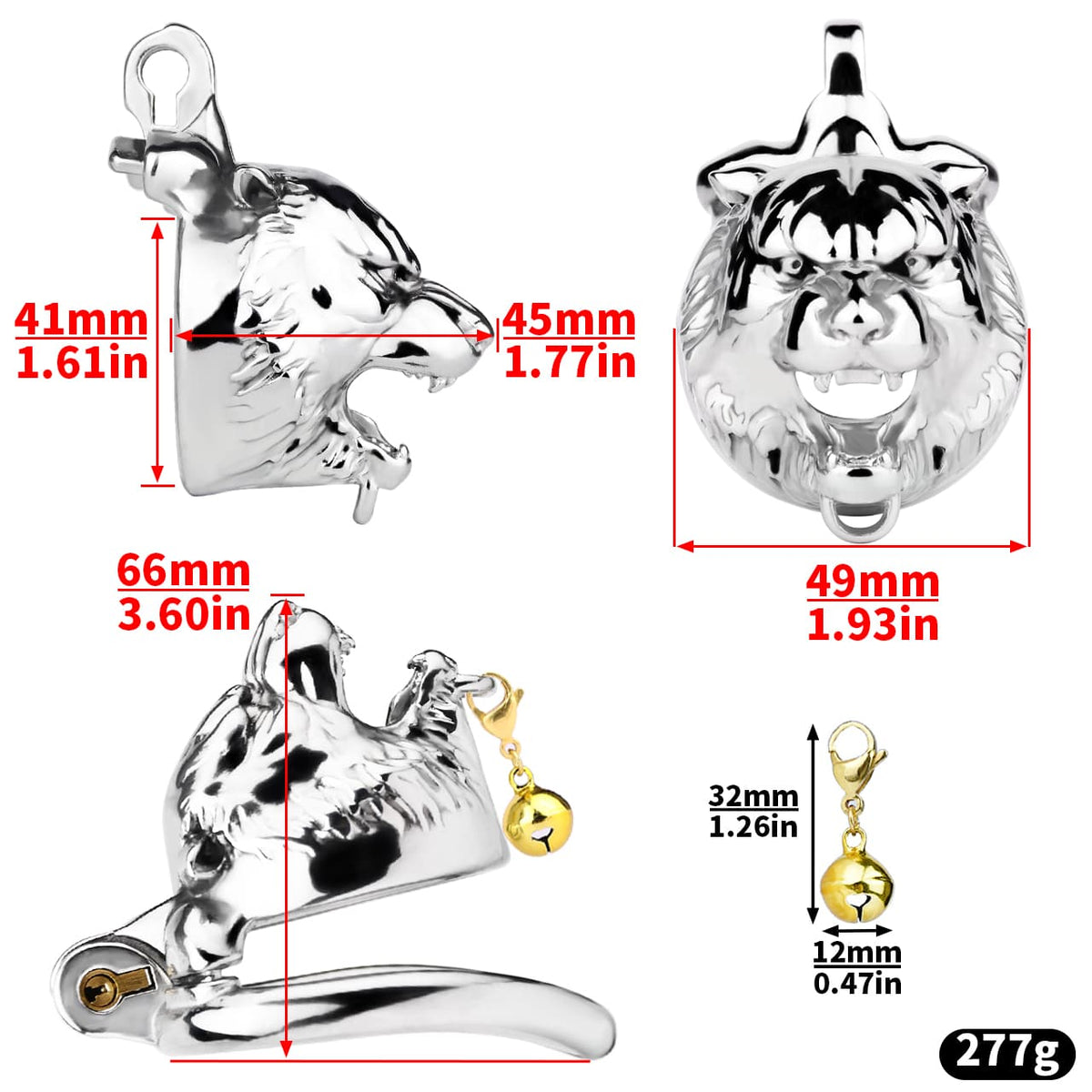 FRRK-259 Tiger Metal Chastity Cage