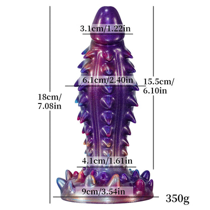 Thick Monster alien Barb Dildo with Suction up Soft Silicone Dildo