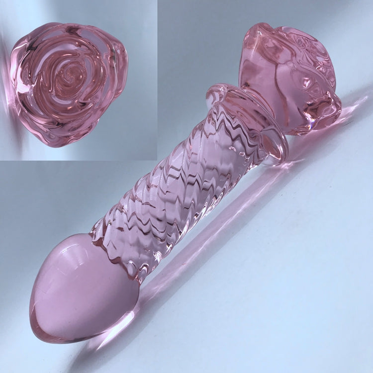 Rose Blossom Glass Wand