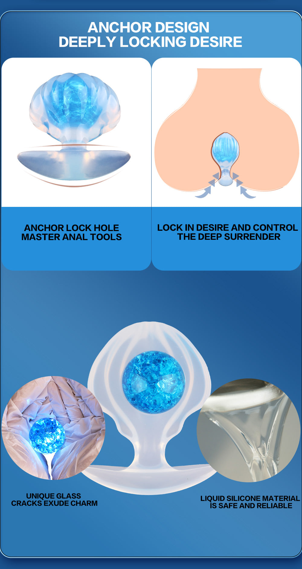 Jellyfish Crystal Anal Plug
