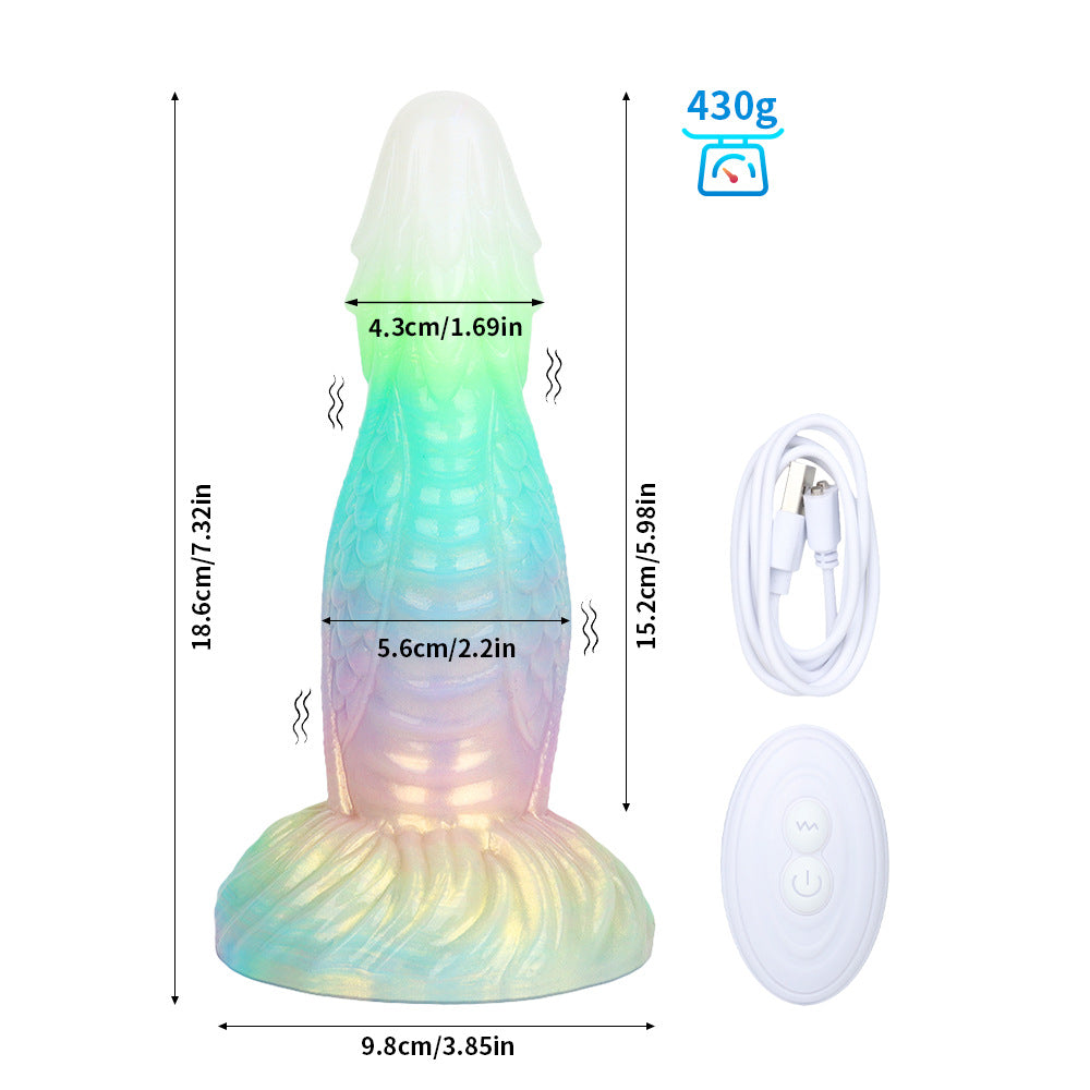 Spike Luminous Electric Dildo | Glow-in-the-Dark Spiked Fantasy Toy