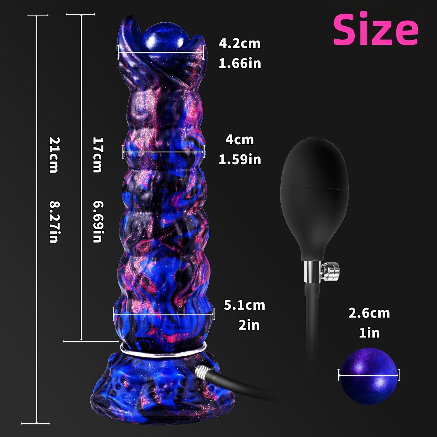 Darcy Inflatable Ovipositor Dildo（4 Eggs）