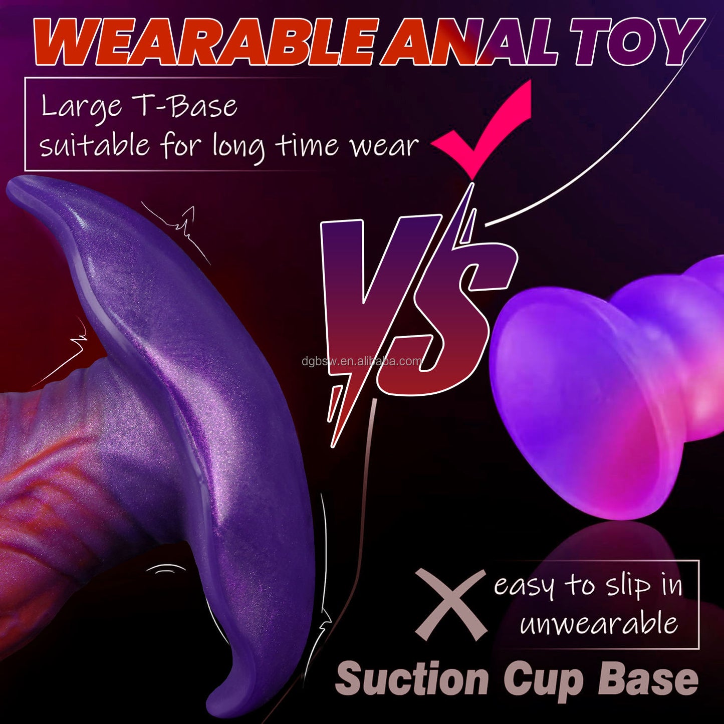 Alien Anal Dildo Giant Plug Wearable Butt Plug Silicone Anal Stretcher Knot Dildo Prostate Massager Fantasy Sex Toys for Women