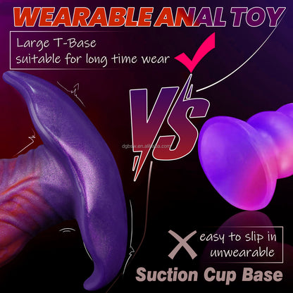 Alien Anal Dildo Giant Plug Wearable Butt Plug Silicone Anal Stretcher Knot Dildo Prostate Massager Fantasy Sex Toys for Women