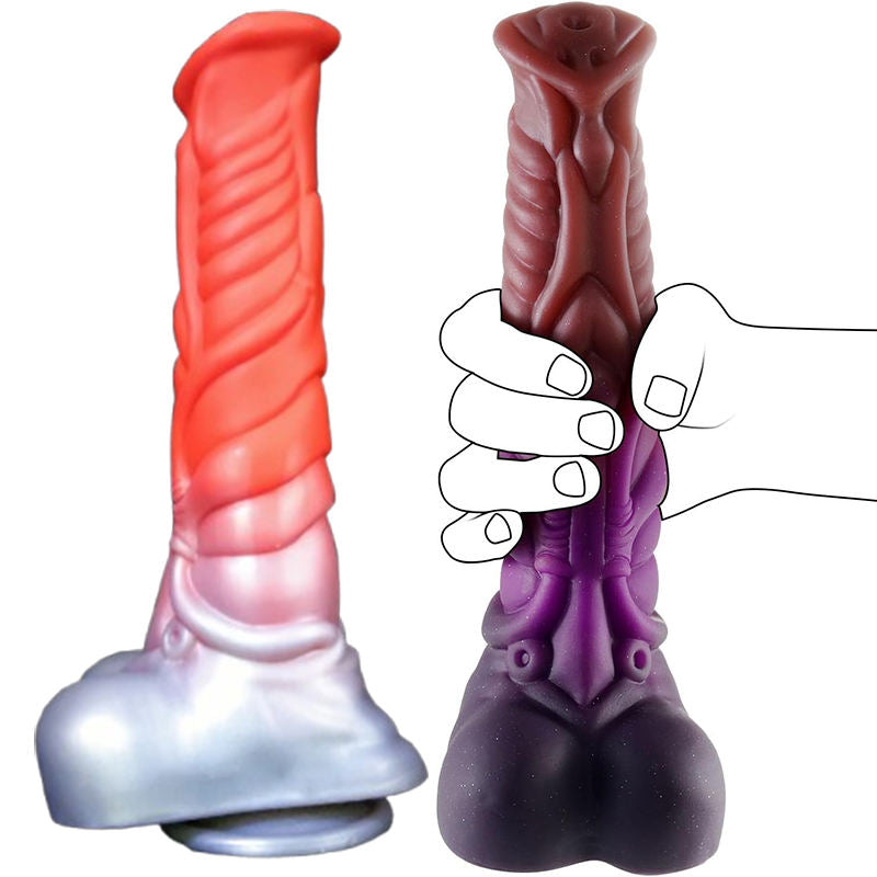 Fantasy Horse Knot Dildo with Strong Suction Cup Soft Silicone Monster alien Dildo Adult Sex Toy for Anal G Spot Prostate Play
