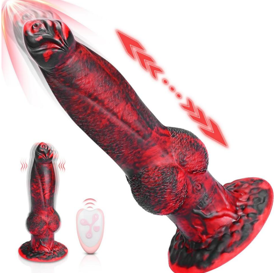 Crimson Beast 2-in-1 Thrusting & Vibrating Dildo