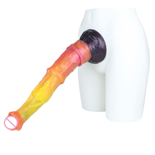 44.2cm*6.2cm*9.2cm Peacock Giant Monster Knot Dildo - Real Animal Tentacle Horse Dildo with Suction Cup G-Spot Stimulator