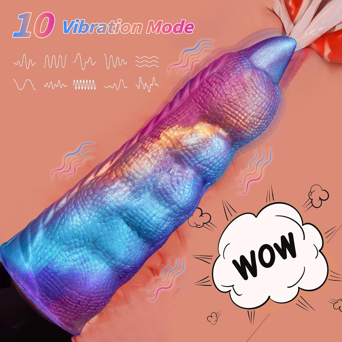 Demon Claw Fantasy Textured Dildo – 10-Mode Vibrating