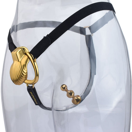 Shell Chastity Cage With Strap-On