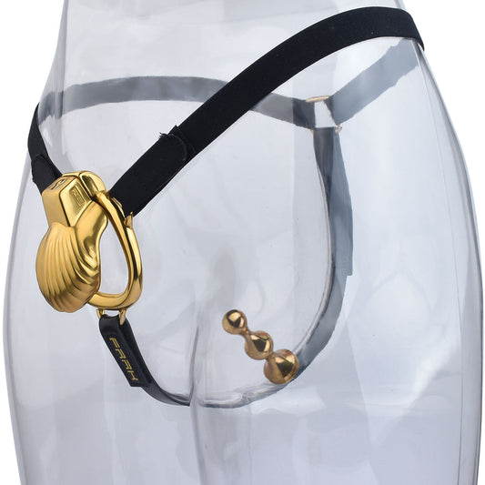 Shell Chastity Cage With Strap-On