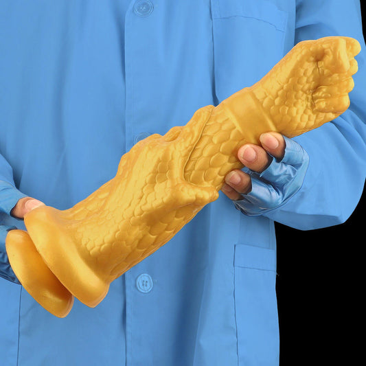 Golden Dragon Scale Silicone Fantasy Toy