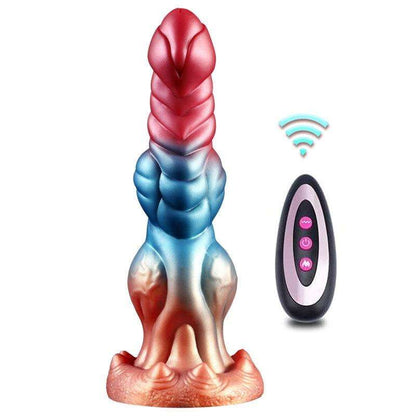 Spike Electric Vibrating Dildo | Multi-Color Fantasy Toy | Red Blue Green