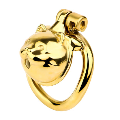 FRRK-245 Lucky Cat Gold Chastity Cage