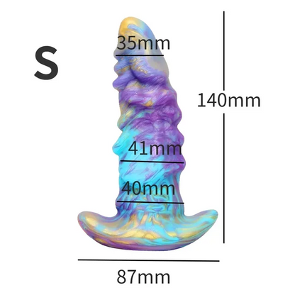 Soft alien Anal Plug Liquid Silicone Butt Plug with Thick T-Shaped Base Anal