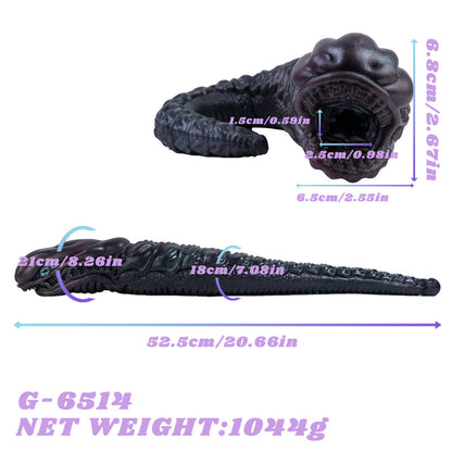 Dark Long Worm Male Masturbator