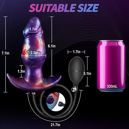 Large Fantasy Magnetic Inflatable Butt Plug Huge