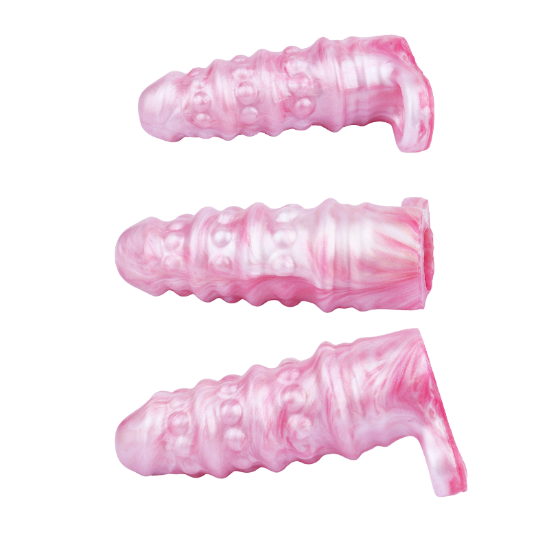 Silicone Penis Extender Sleeve 151mm – Realistic Male Enhancement Sheath with Textured Grip