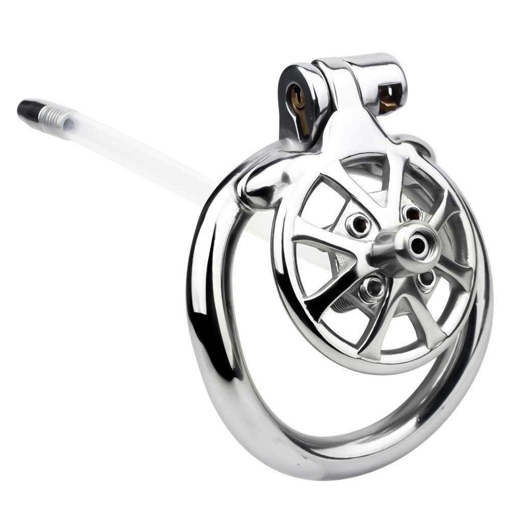 FRRK-247 Flat Cock Chastity Cage with Removable Determination Spikes