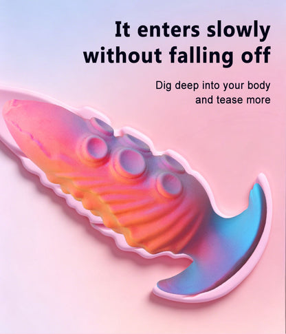 Inflatable Pink Fish-eye Anal Plug with Octopus Tentacles