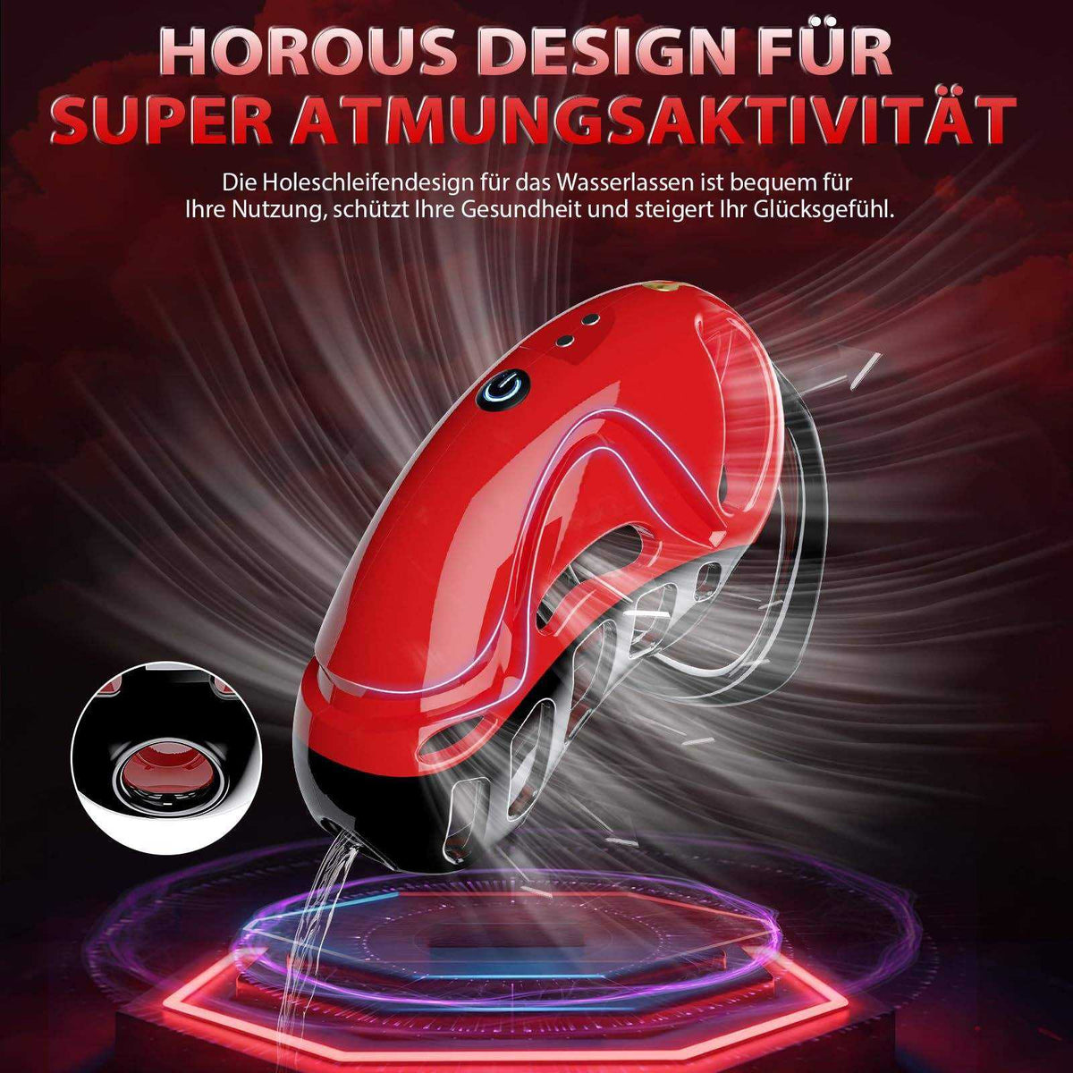 Red Chastity Cage | Male Chastity Device | BDSM Cock Cage