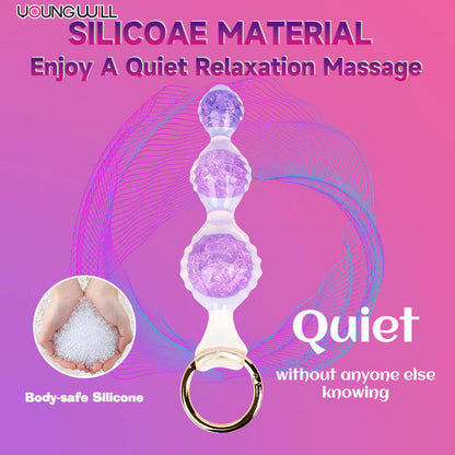 Ripple Crystal Butt Plug | Pink | Textured Jeweled Anal Plug