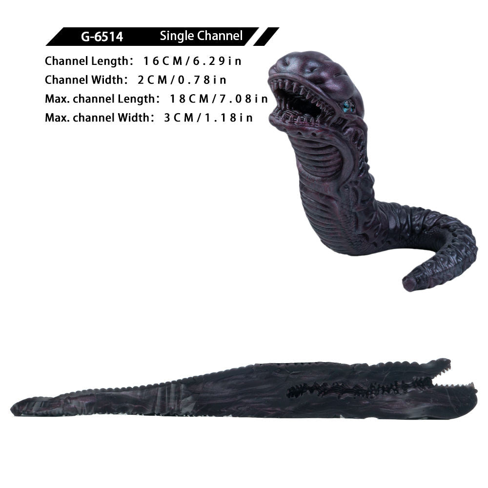 Dark Long Worm Male Masturbator