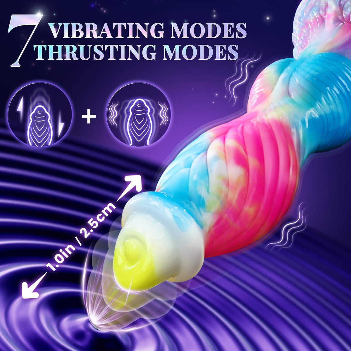 Fantasy Twist 3-in-1 Vibrating Dildo