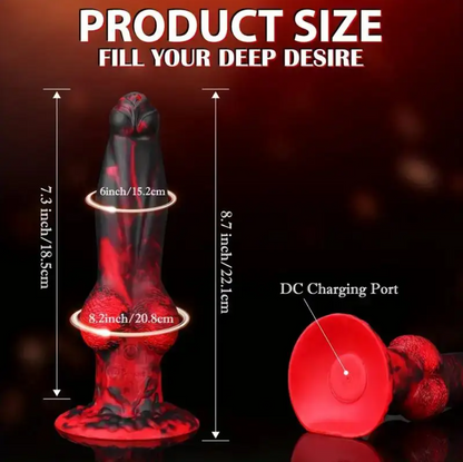 Crimson Beast 2-in-1 Thrusting & Vibrating Dildo