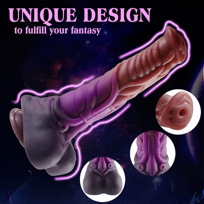 Fantasy Horse Knot Dildo with Strong Suction Cup Soft Silicone Monster alien Dildo Adult Sex Toy for Anal G Spot Prostate Play