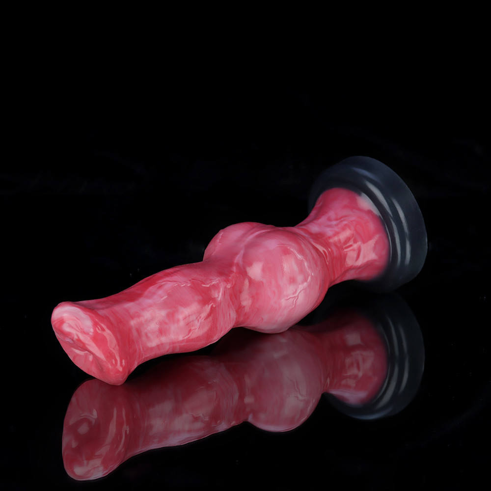 Skinny Dog  Rose Pink Dildo Animal Dildo Knot Dildo