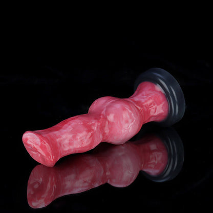 Skinny Dog  Rose Pink Dildo Animal Dildo Knot Dildo