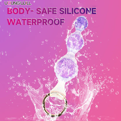 Ripple Crystal Butt Plug | Pink | Textured Jeweled Anal Plug