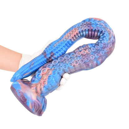 Eel Blue Oversized Tentacle Anal Plug