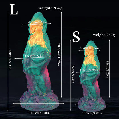Mythic Titan Textured Dildo – Fantasy Sculpted Design with Suction Cup