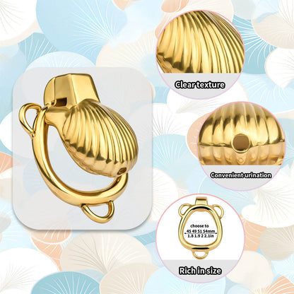 Shell Chastity Cage With Strap-On