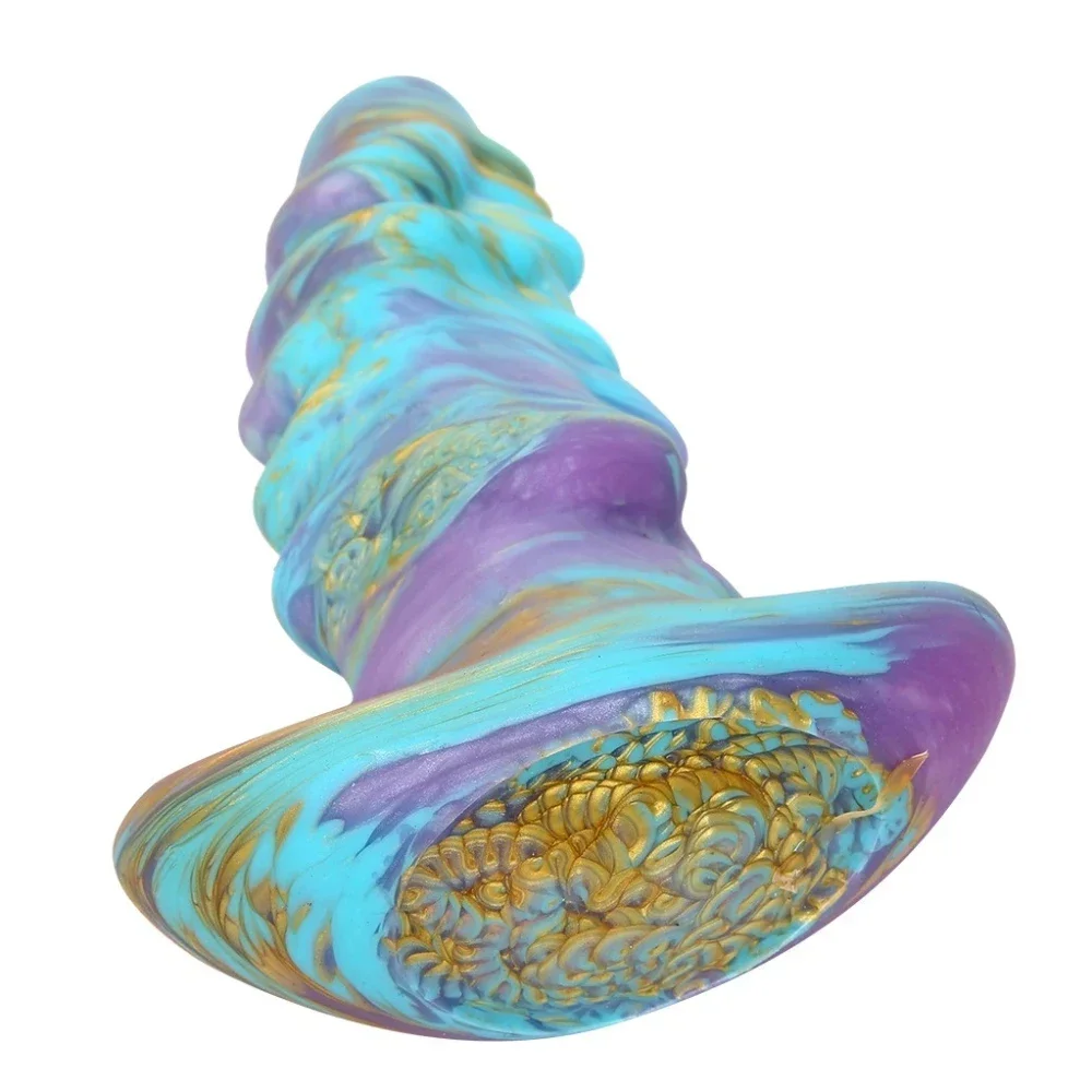 Soft alien Anal Plug Liquid Silicone Butt Plug with Thick T-Shaped Base Anal