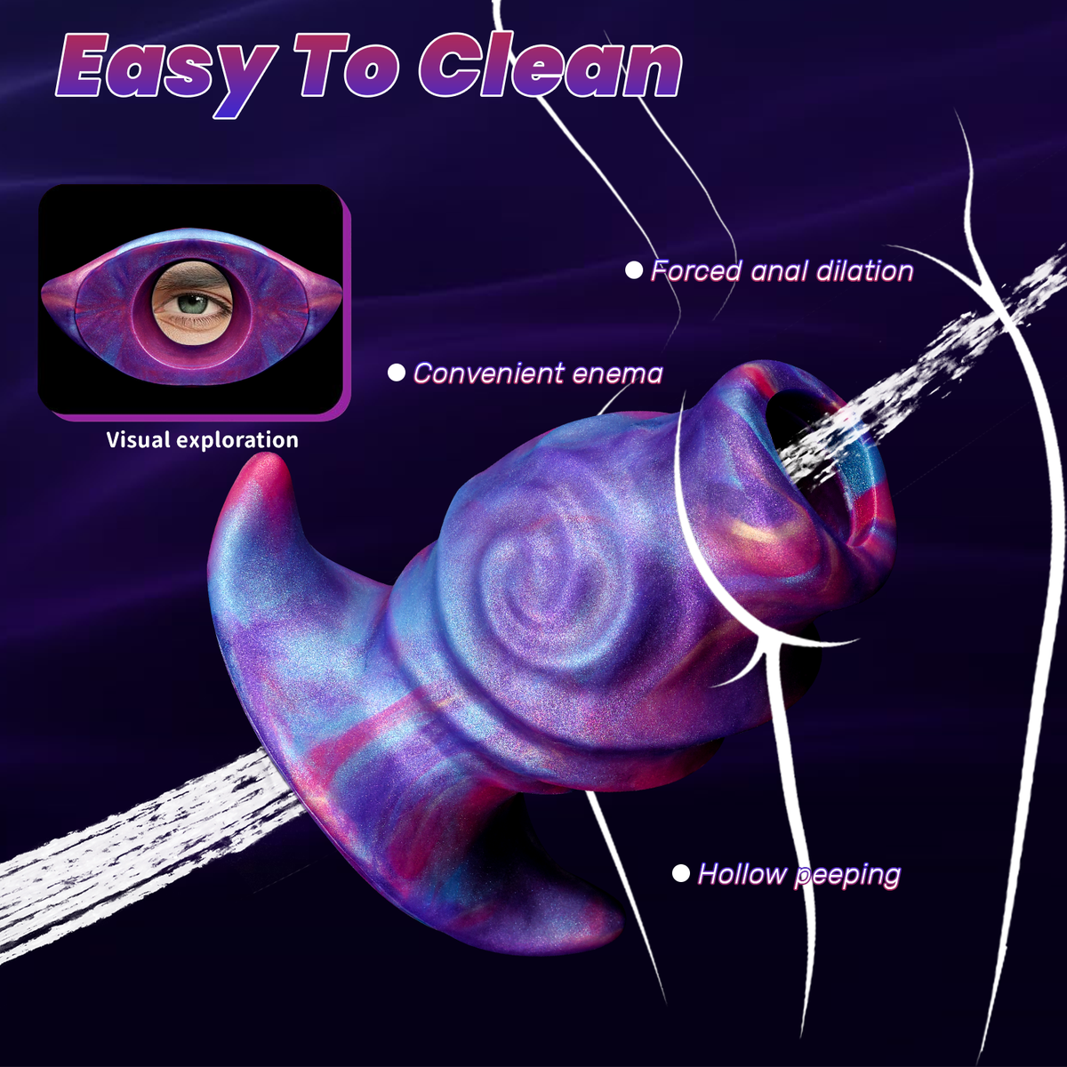 Hollow Expanding Silicone Butt Plug – Anal Trainer & Dilator