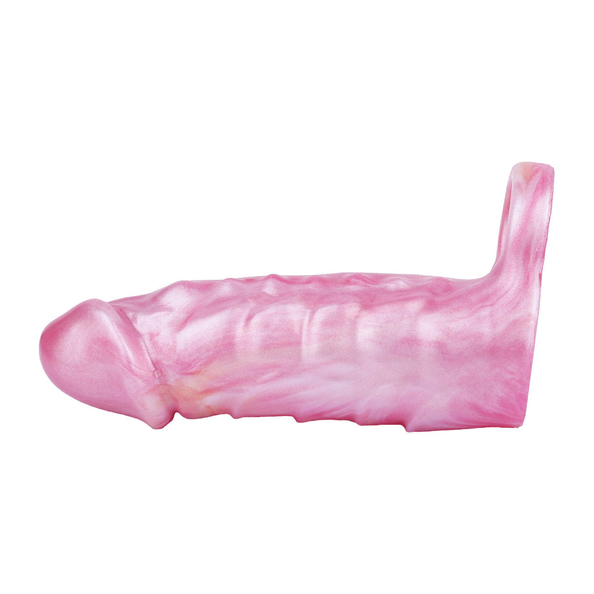Silicone Penis Extension Sleeve 148mm – Realistic Male Enhancement with Textured Grip & Dual Ring Fit