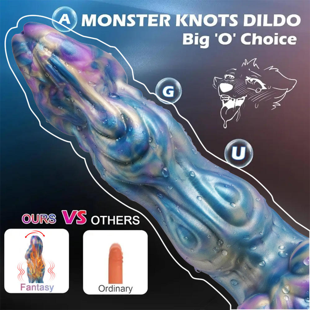 Dire Wolf Rainbow Thrusting Electric Dildo